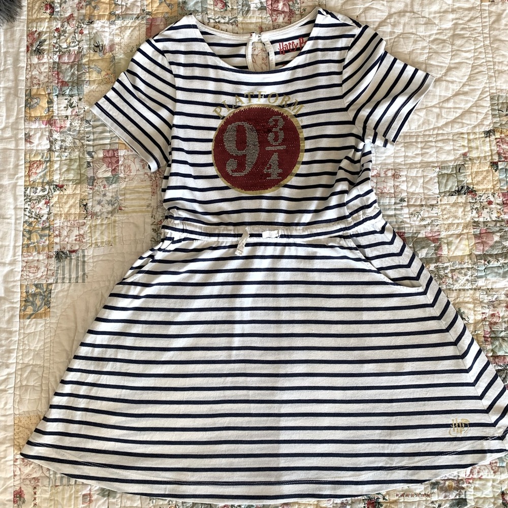Mini Boden Harry Potter Dress 7-8yrs Platform 9 & 3/4